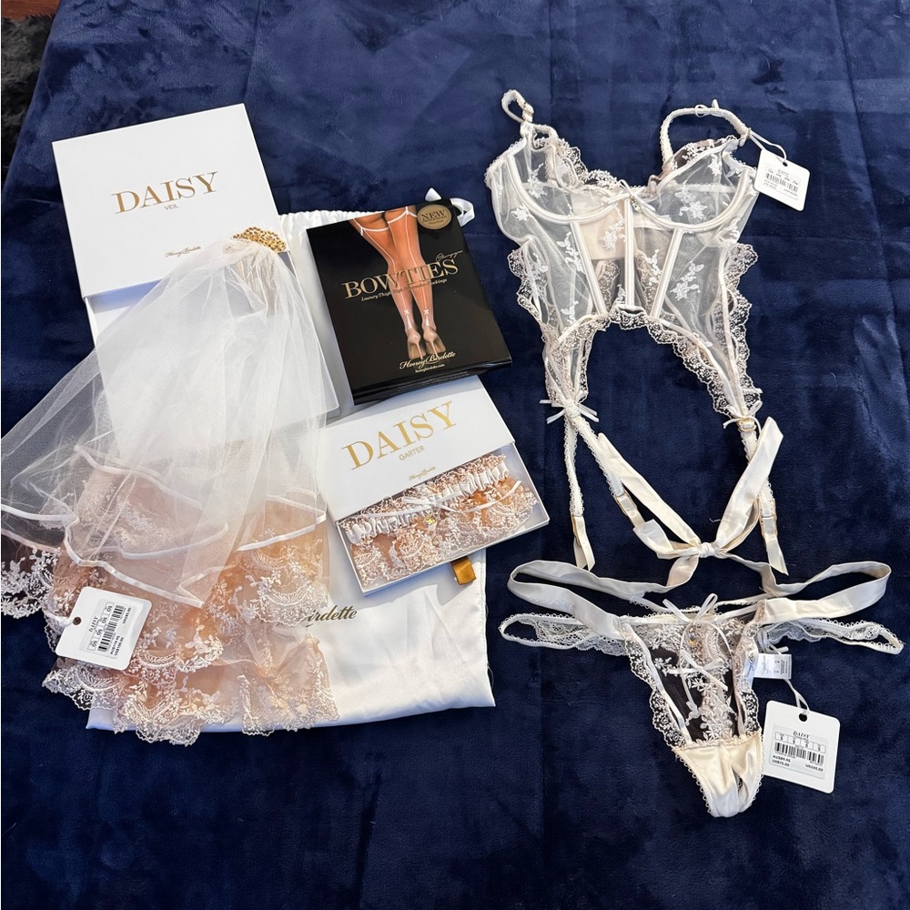 Honey Birdette Limited Edition Daisy Bridal Lingerie Set